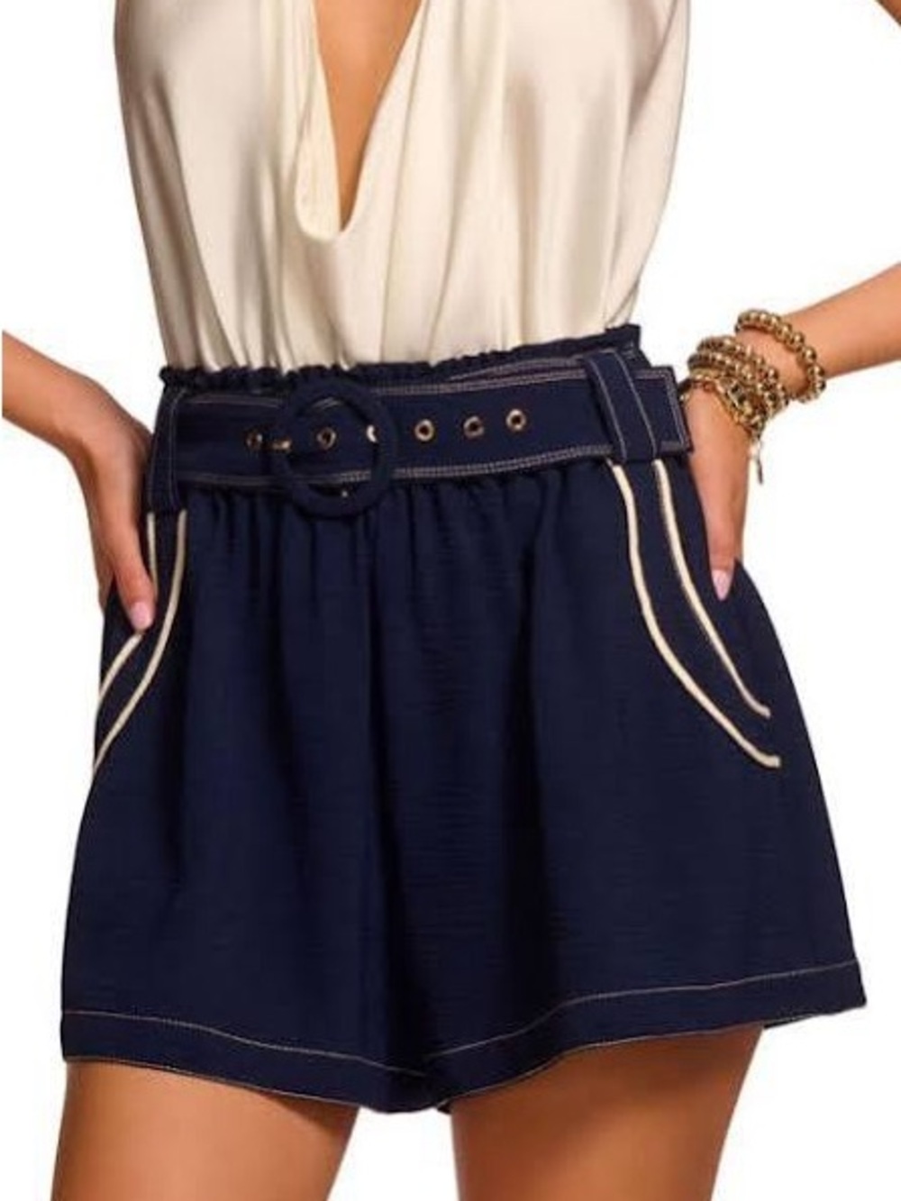 Ramy Brook Petra Belted Shorts size small